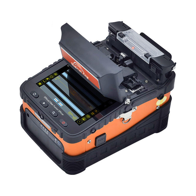 AI-6C+ Leather pigtail fiber cable welding machine FTTH hot melt tool 6motor Fiber Fusion Splicer