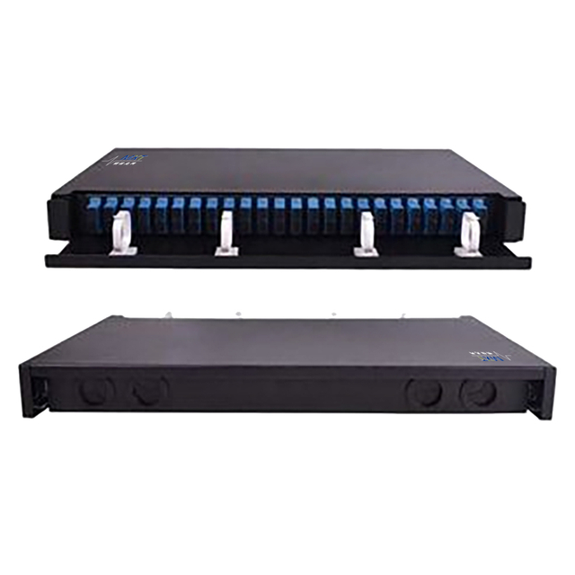 Slim 1U Fiber Optic Patch Panel 96 Cores Sliding Open SC Type For LAN / WAN