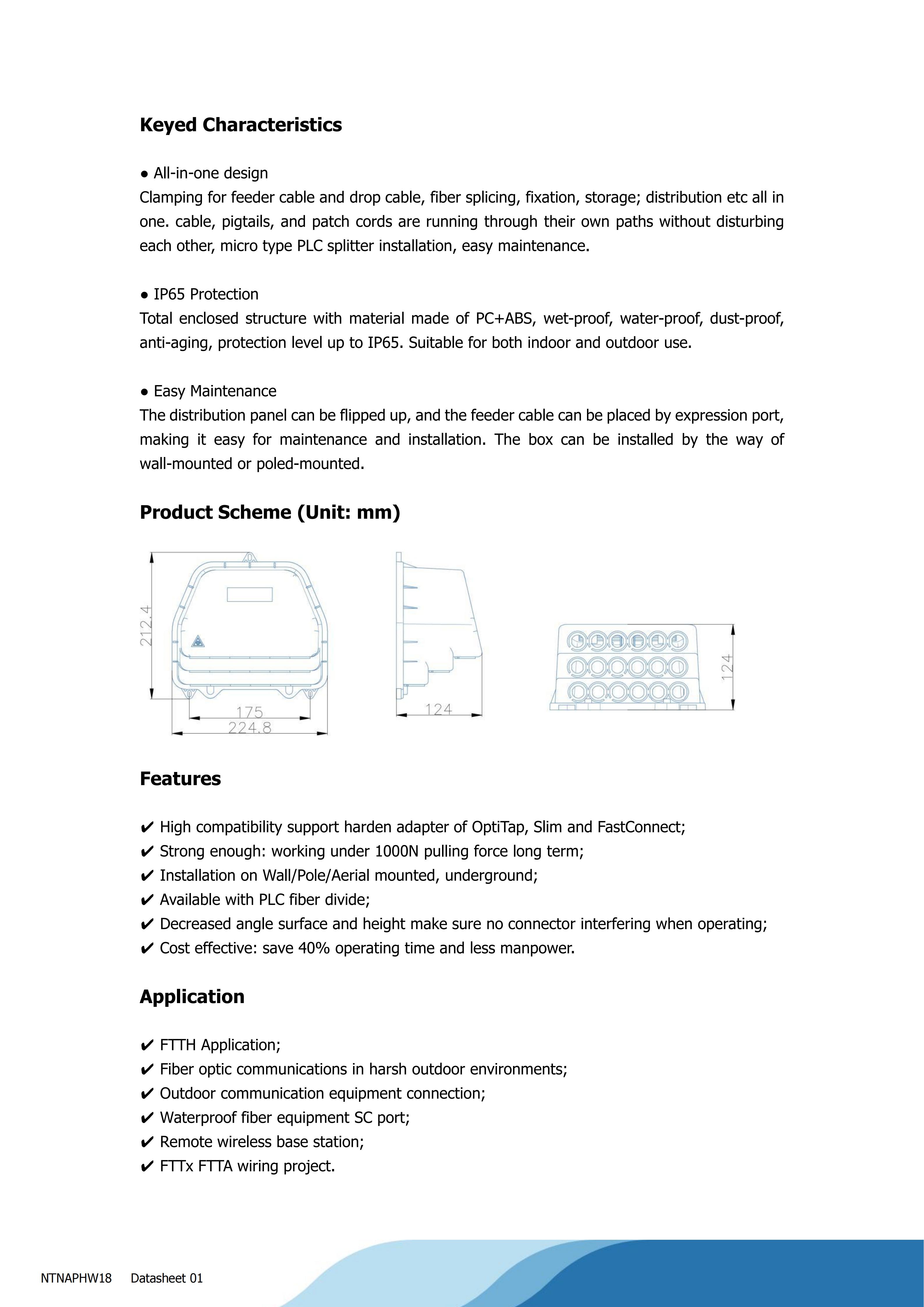 18 Ports 1x17 Un-balanced Fiber Optic NAP Terminal Box, FastConnect Solution_02