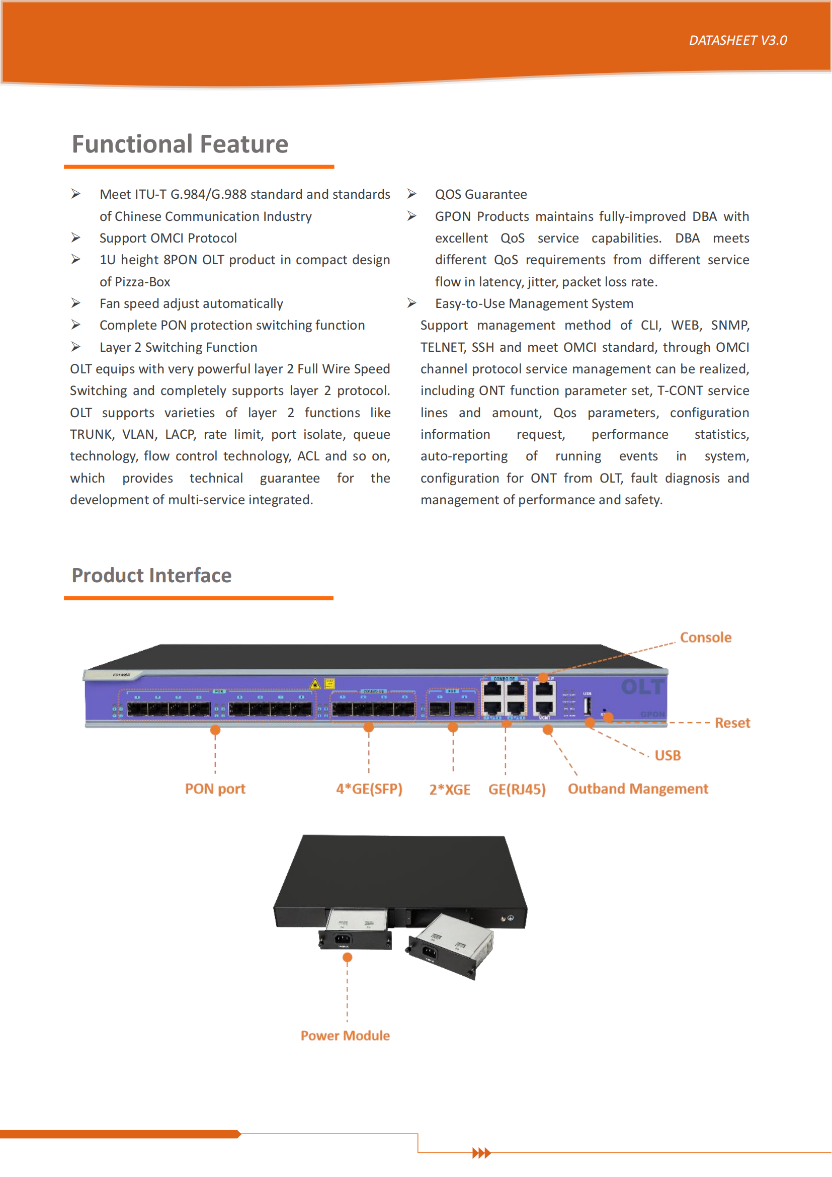 FD1608S-B1 GPON OLT Datasheet-V3.0_01