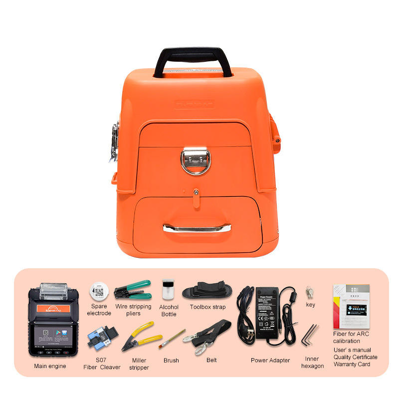 AI-6C+ Leather pigtail fiber cable welding machine FTTH hot melt tool 6motor Fiber Fusion Splicer