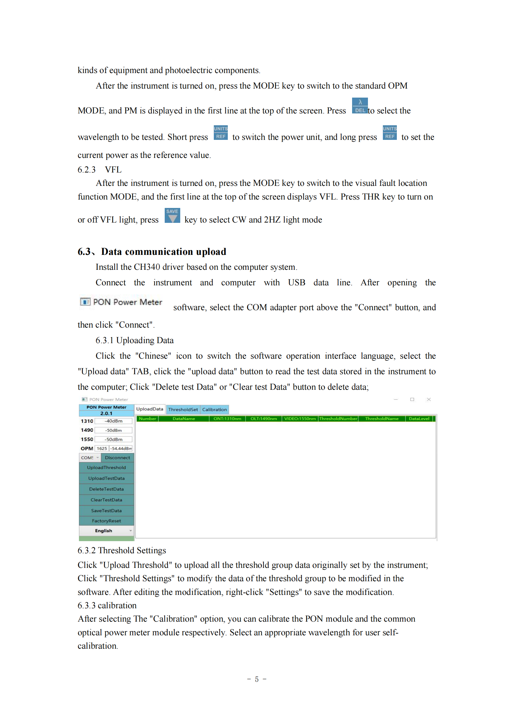 JW3213B PON Optical Power Meter 1310nm1490nm1550nm with Color LCD Screen_04