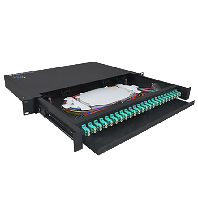 Metal Frame 1U 24 Port Patch Panel, Multimode 48 Core Optical Patch Panel