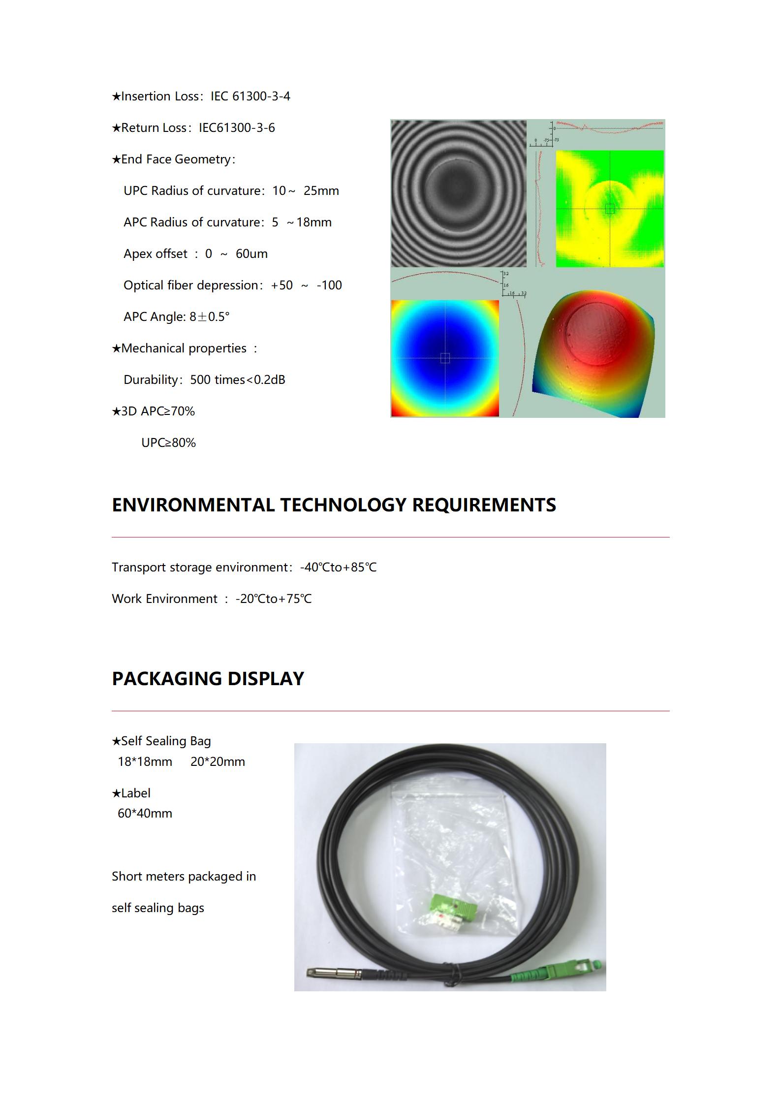 Perforated fiber optic connector(6&times;50mm) PFC 3.0 SCAPC -SCAPC Simplex G657 LSZH_08