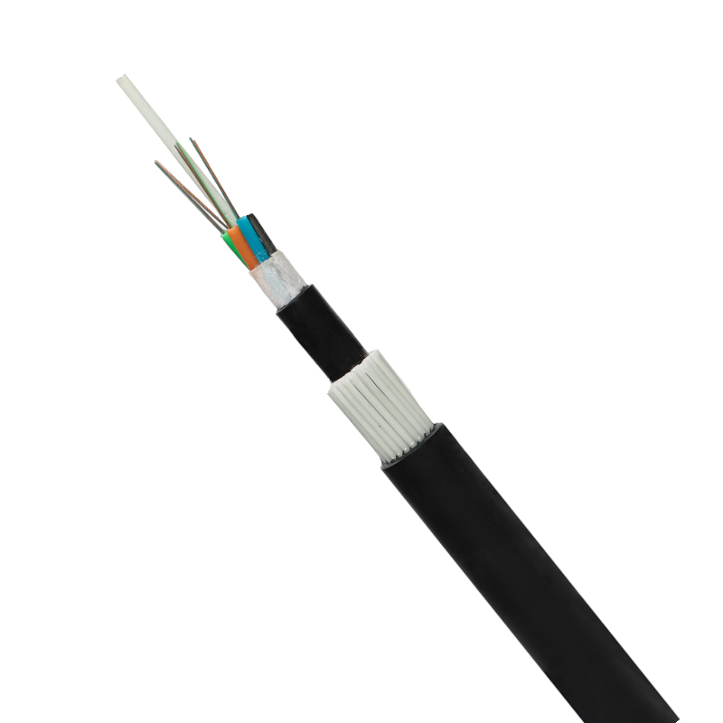 FADSS non-metal self-supporting rat-bite and bird-proof piping cable 24 Core Armored Optic Fiber Cable