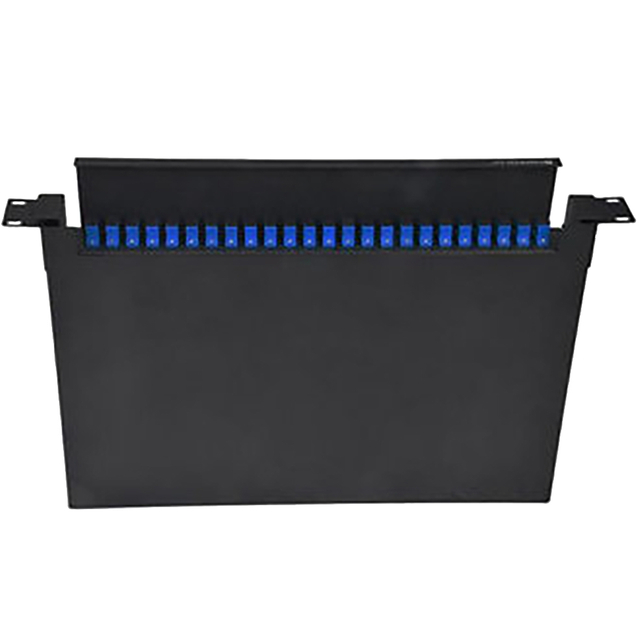 24 Port Fiber Optic Patch Panel 1U 19 Inch SC / LC Connector Drawer With Guild Rail