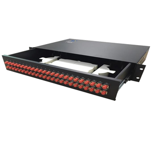 19" ODF Fiber Optic Joint Box, Sliding Fiber Optic Patch Panel 48 Port with FC Adapter