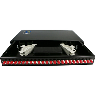 Cold-rolled Steel FC adapter hole 24 Core Drawer / sliding type Fiber Optic Terminal Box