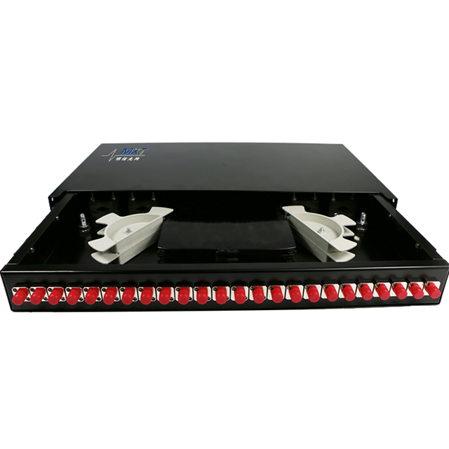 Cold-rolled Steel FC adapter hole 24 Core Drawer / sliding type Fiber Optic Terminal Box
