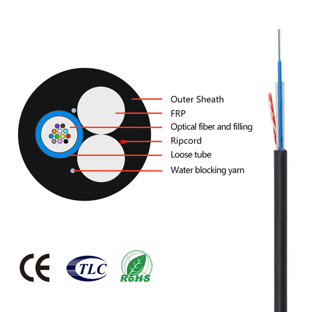 ASU outdoor self-supporting non-metal overhead cable 4/6/8/12 core Fiber Optic cable mini ADSS