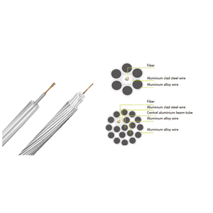 12,24,36,48 Cores Stranded Stainless Steel Tube Optical Ground Wire OPGW