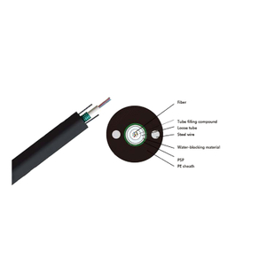 Outdoor aerial use GYXTW single mode armored g652d fiber optic cable