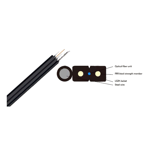 FTTH outdoor 1/2/4/8/12 cores G652D/G657A1/2 single mode self-supporting drop cable GJYXFCH